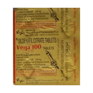 Vega 100mg Tablets – Sildenafil Citrate 100mg | 1 Pack of 4 Tablets